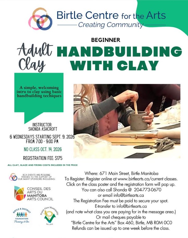 Clay classes at Birtle Centre for the Arts